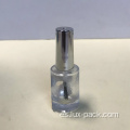 Botella de esmalte de uñas de vidrio transparente vacío con tapa